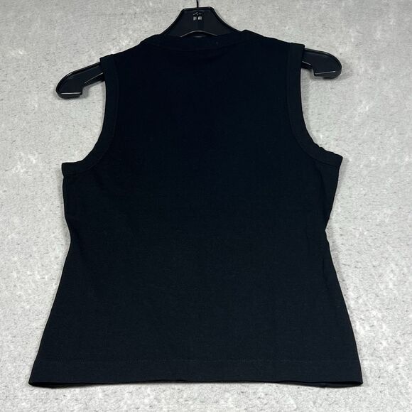 Club Monaco Womens Small Black Tank Top Sleeveless Scoop Neck Stretch Sleeveless - Picture 7 of 11